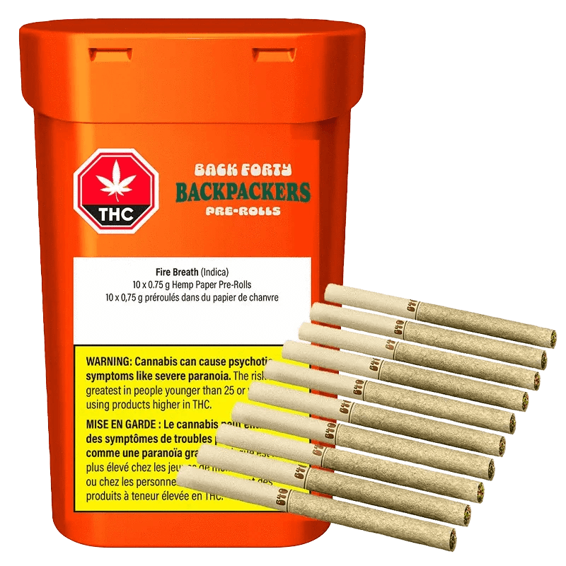 Back Forty - Backpackers Fire Breath 10 x 0.75g Pre-Rolls
