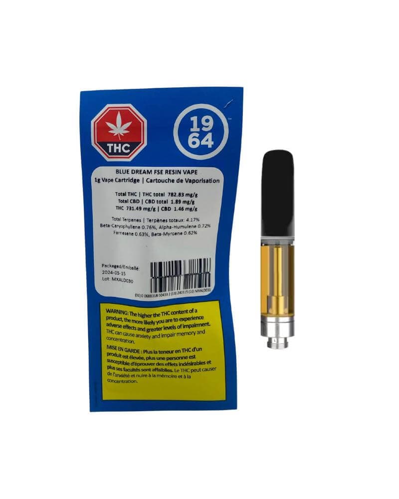 1964 - Blue Dream FSE Resin 1g Prefilled Vape Cartridge