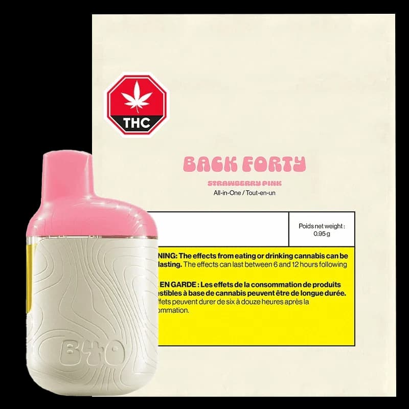 Back Forty - Back Forty Strawberry Pink 0.95g Disposable Vape