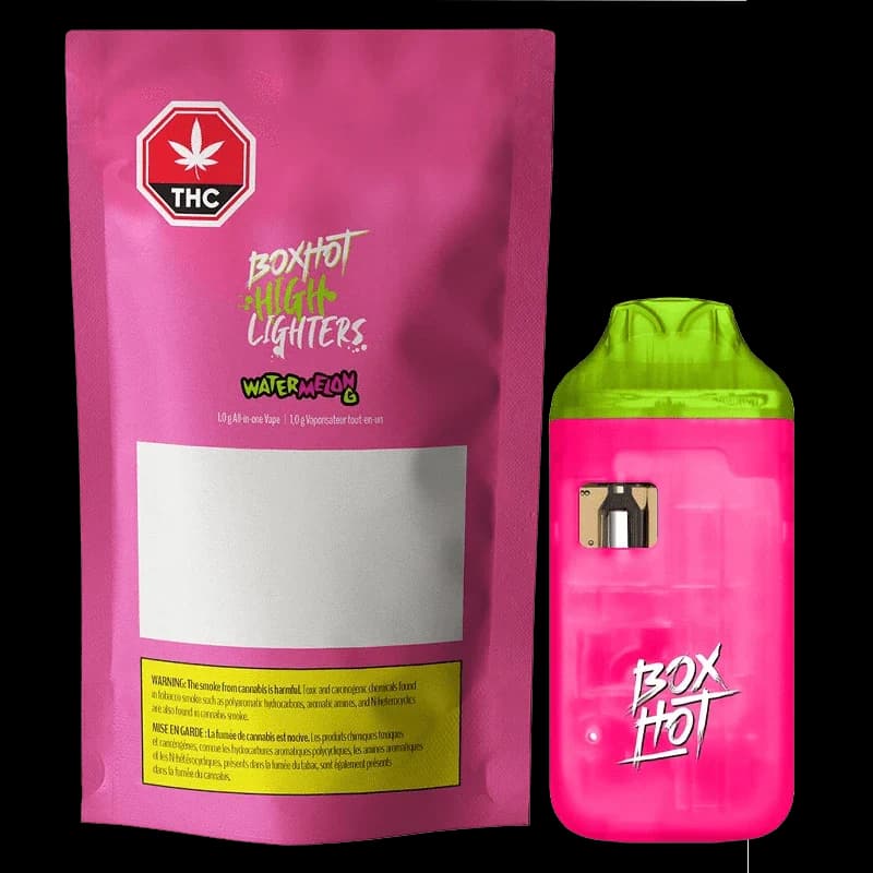 BOXHOT - Boxhot Highlighters Watermelon G 1g Disposable Vape by BOXHOT - Vape Carts