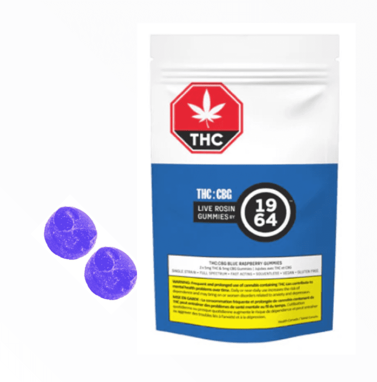 1964 - 1964 Blue Raspberry THC:CBG Live Rosin Blue Dream Soft Chews by 1964 - Edibles