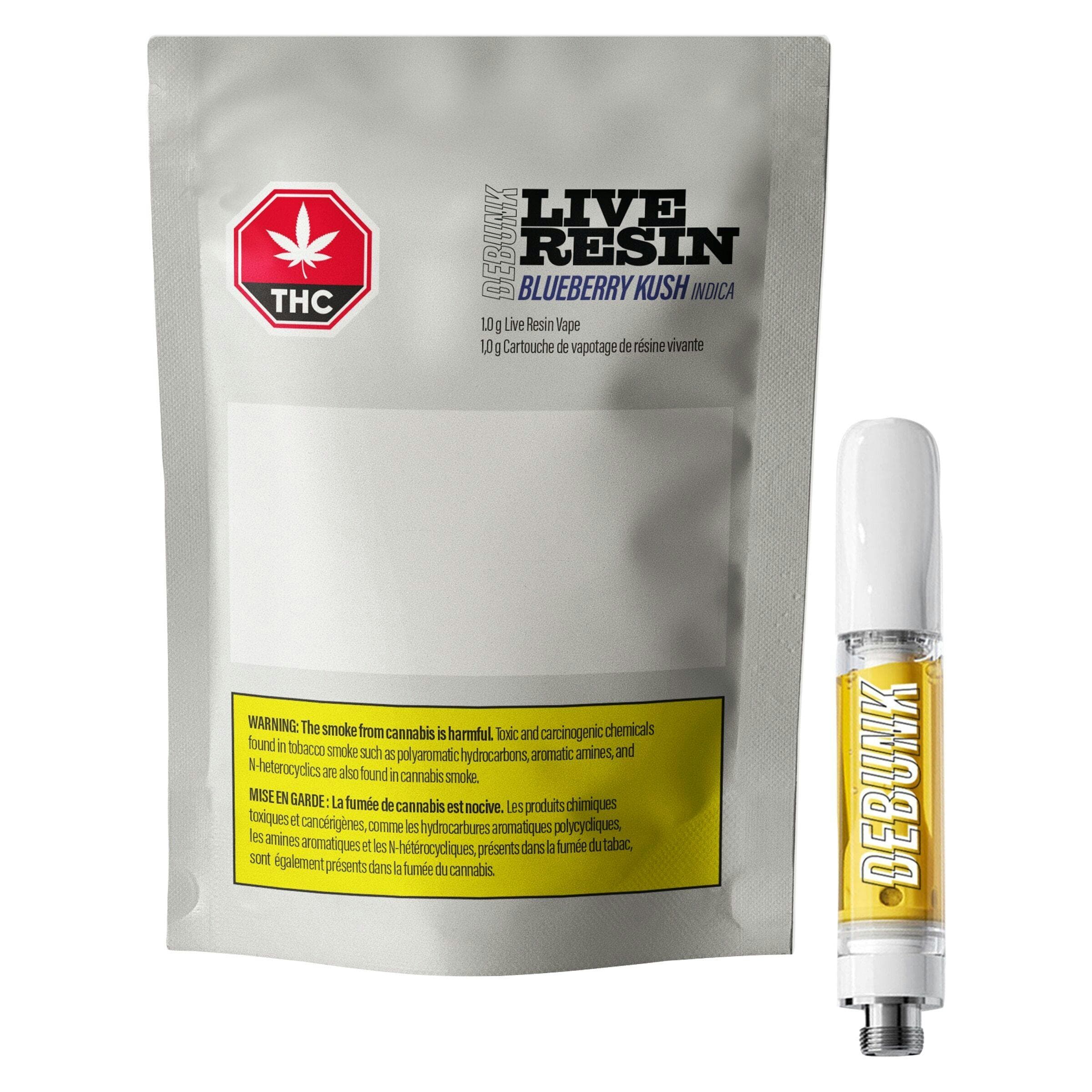 DEBUNK - Debunk Blueberry Kush Live Resin 1g Prefilled Vape Cartridge by DEBUNK - Vape Carts