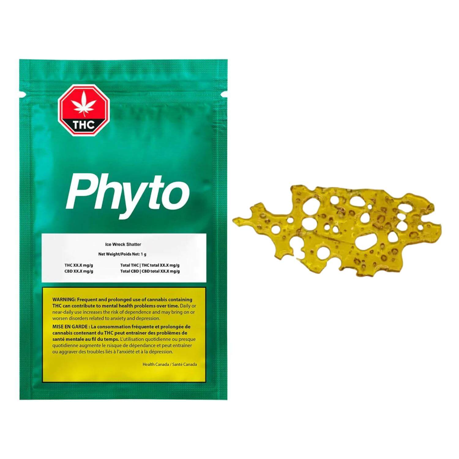 PHYTO - Ice Wreck 1g Shatter by PHYTO - Concentrates