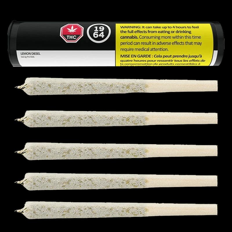 1964 - Lemon Diesel 5 x 0.5g Pre-Rolls by 1964 - Pre-Rolls