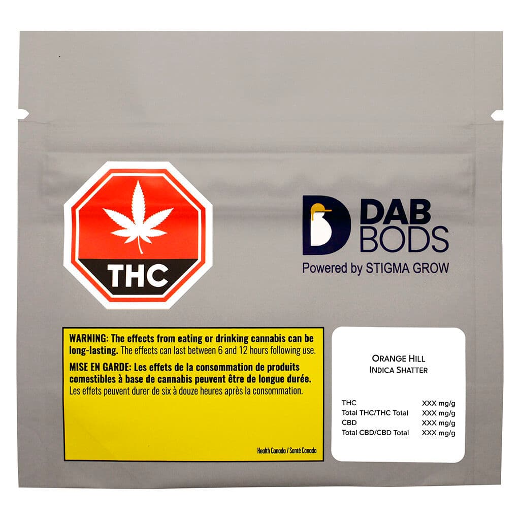 Dab Bods - Indica Orange Hill 1g Shatter by Dab Bods - Concentrates