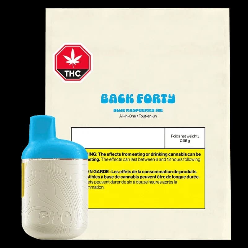 Back Forty - Back Forty Blue Raspberry Ice 0.95g Disposable Vape