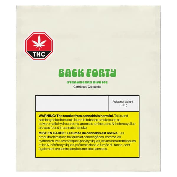 Back Forty - Back Forty Strawberry Kiwi Ice 0.95g Prefilled Vape Cartridge