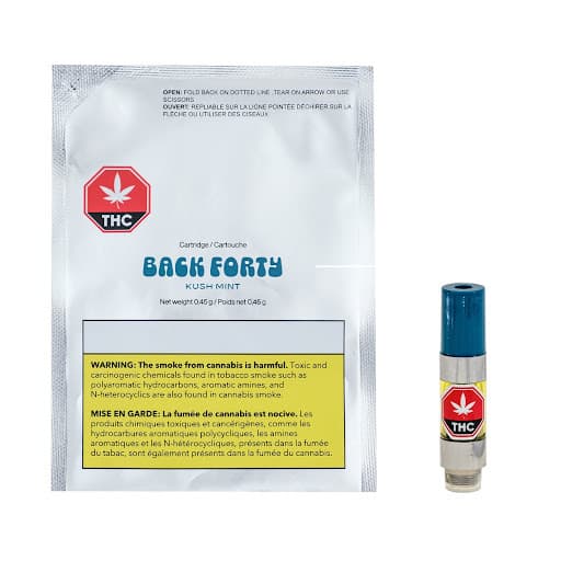 Back Forty - Kush Mint 1.0 g Prefilled Vape Cartridge by Back Forty - Vape Carts