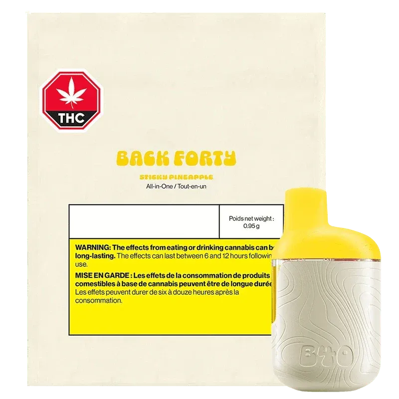 Back Forty Back Forty - Back Forty Sticky Pineapple 0.95g Disposable Vape 0.95g — Vape Carts