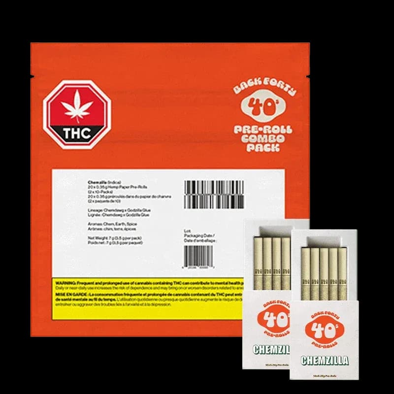 Back Forty Back Forty - Chemzilla 20 x 0.35g Pre-Rolls 7g — Pre-Rolls