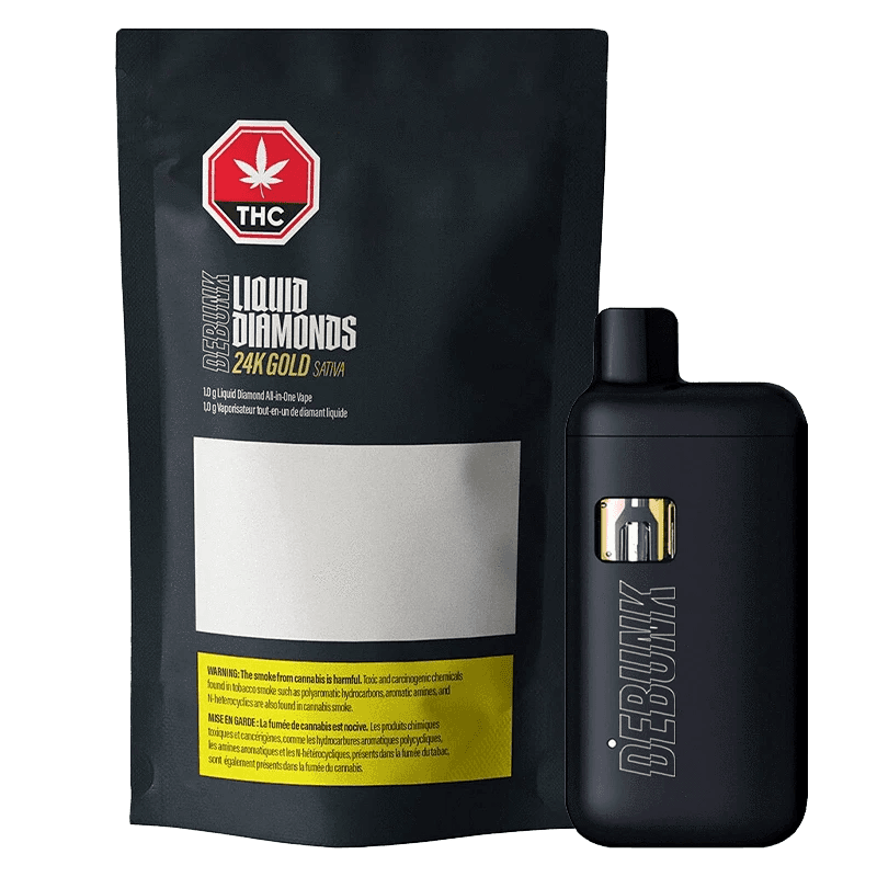 24K Gold Liquid Diamond All-in-One Vape 1g by DEBUNK - Vape Carts