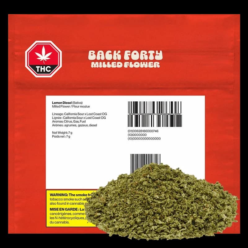 Back Forty - Lemon Diesel 7g Milled Flower by Back Forty - Flower