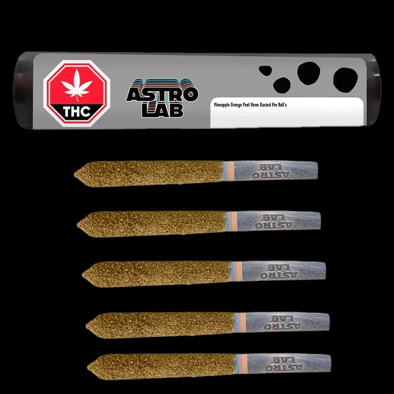Astrolab - Pineapple Orange Peel 5 x 0.5g Moon Dusted Infused Pre-Rolls by Astrolab - Infused Pre-Rolls